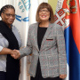 11 October 2019 National Assembly Speaker Maja Gojkovic and the Parliament Speaker of South Africa Thandi Ruth Modise